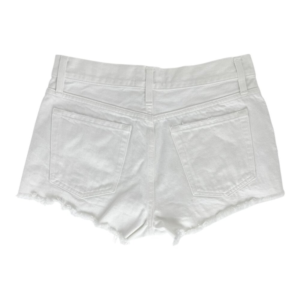 FRAME Denim Front Cuff Shorts in White - sz 23 - Picture 7 of 9